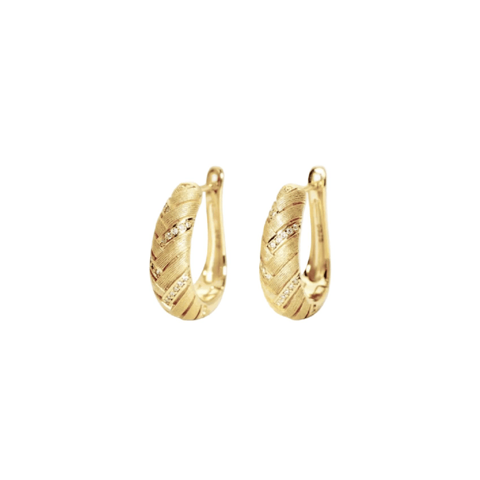 Aurora Textured Hoop Earrings - Gem Vivi