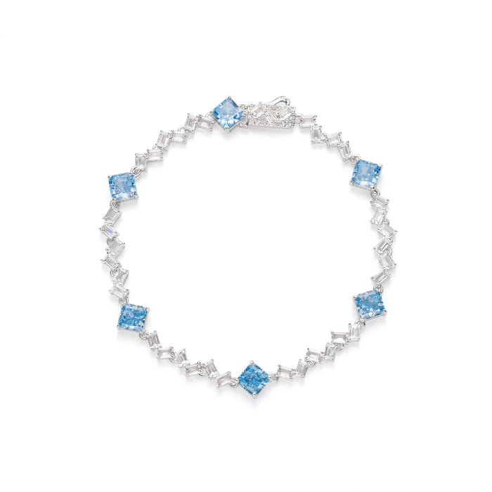 Azure Aquamarine Ice Bracelet - Gem Vivi
