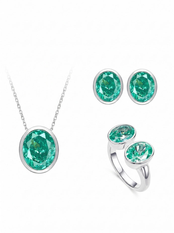 Bezel Paraiba Stud Earrings - Gem Vivi