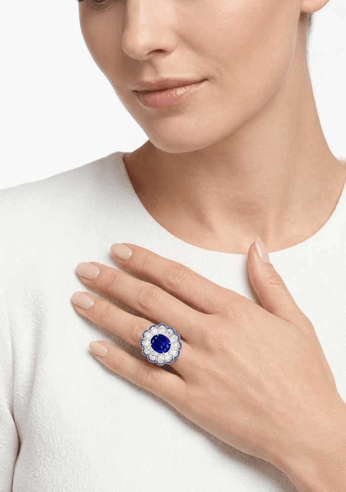Bloom Midnight Sapphire Ring - Gem Vivi