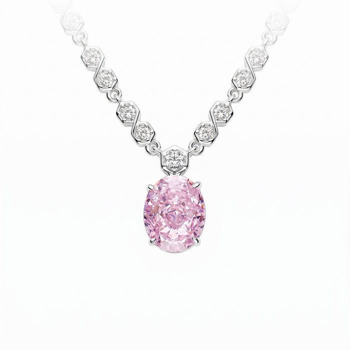 Blush Radiance Tennis Necklace - Gem Vivi