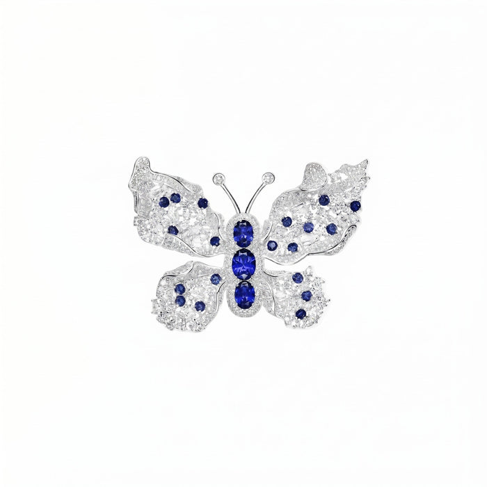 Butterfly Blue Sapphire Brooch - Gem Vivi