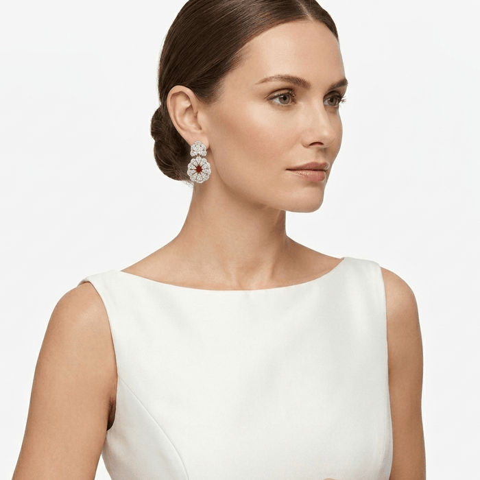 Carissa Ruby Drop Earrings - Gem Vivi