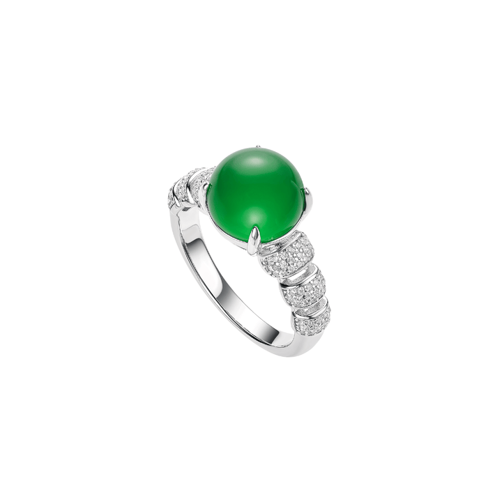 Chalcedony Cabochon Ring - Gem Vivi