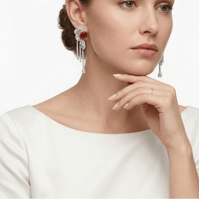 Cherish Floral Drop Earrings - Gem Vivi