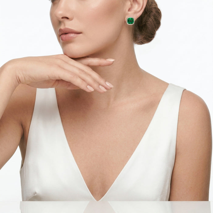 Chloe Duo Glow Cushion Studs - Gem Vivi