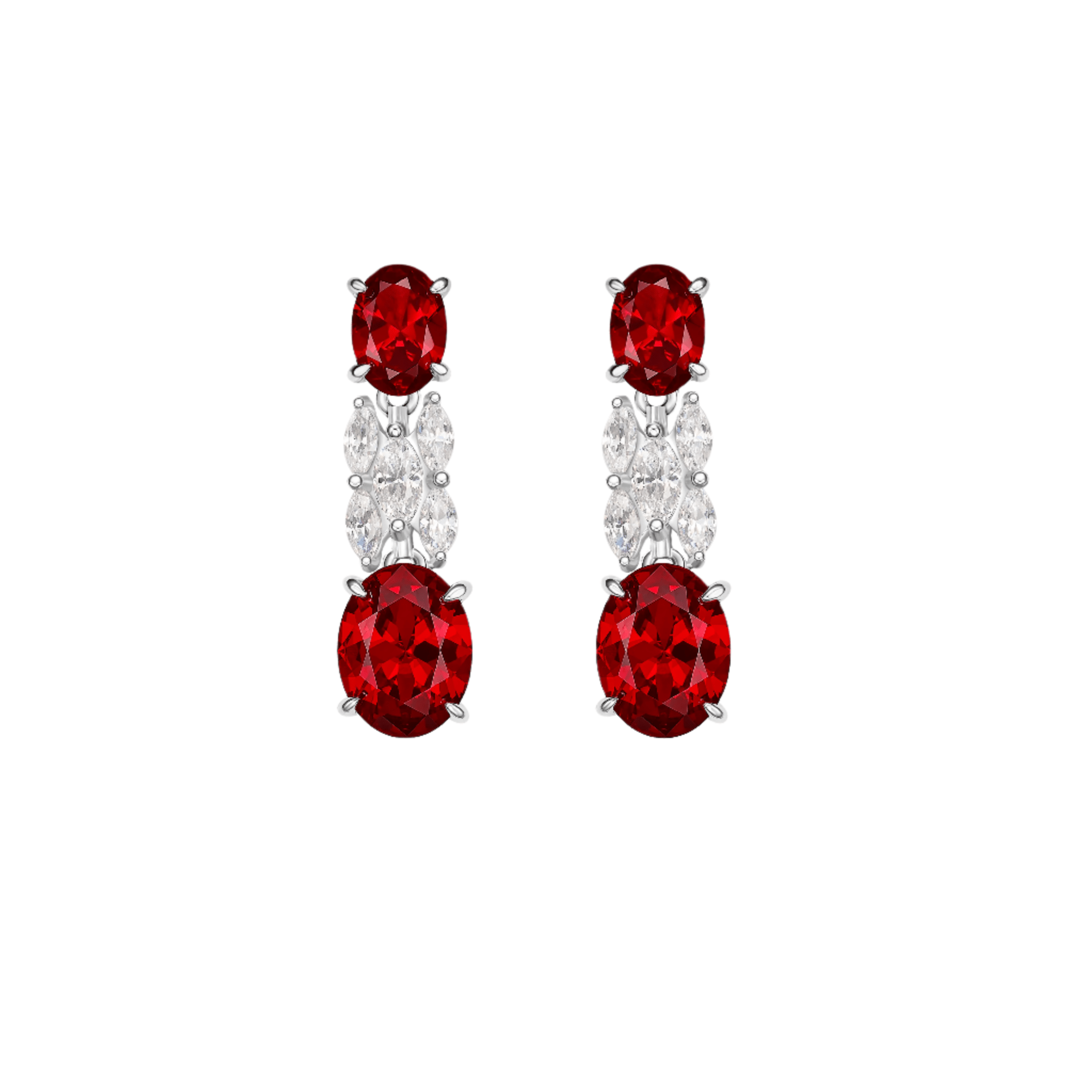 Crimson Ruby Earrings - Gem Vivi