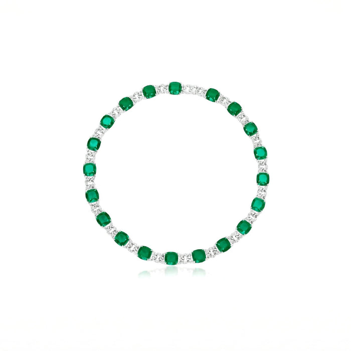 Emerald Chain Link Necklace - Gem Vivi
