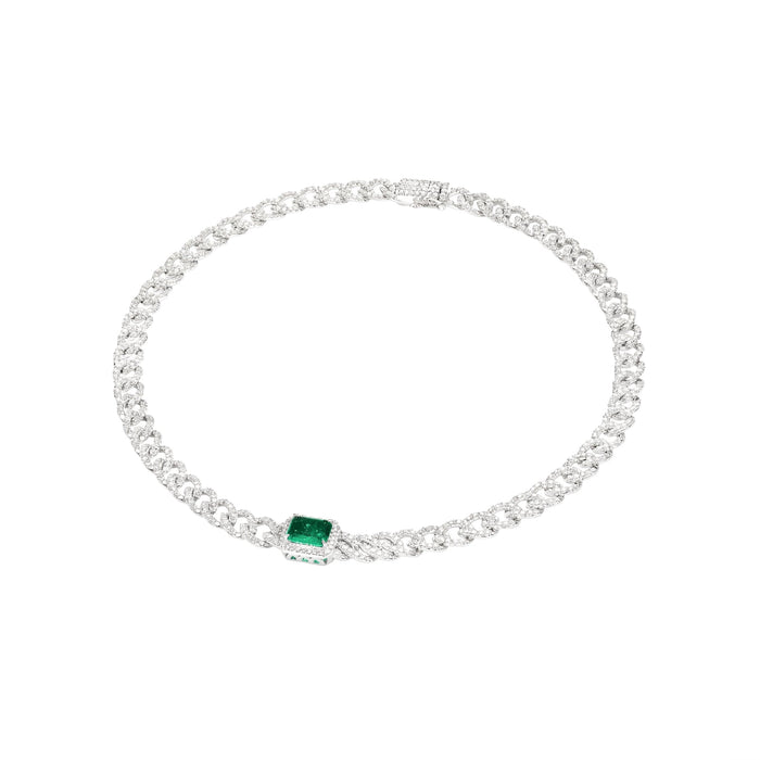 Emerald Cuban Necklace - Gem Vivi