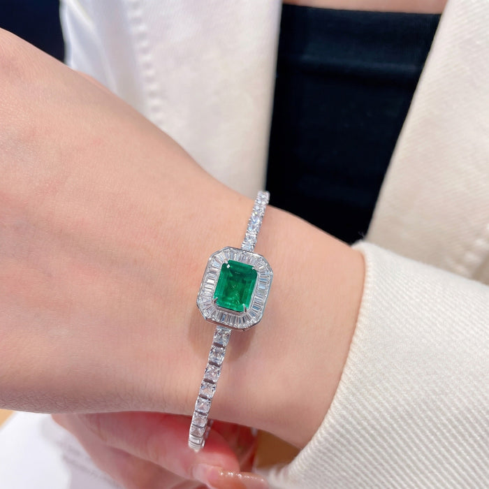 Emerald Cuff Bracelet - Gem Vivi