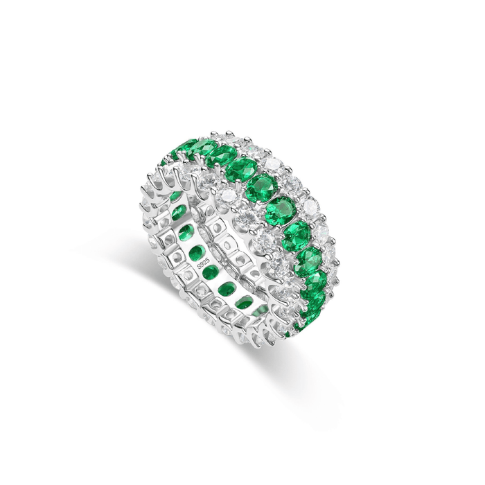 Emerald Eternity Ring - Gem Vivi