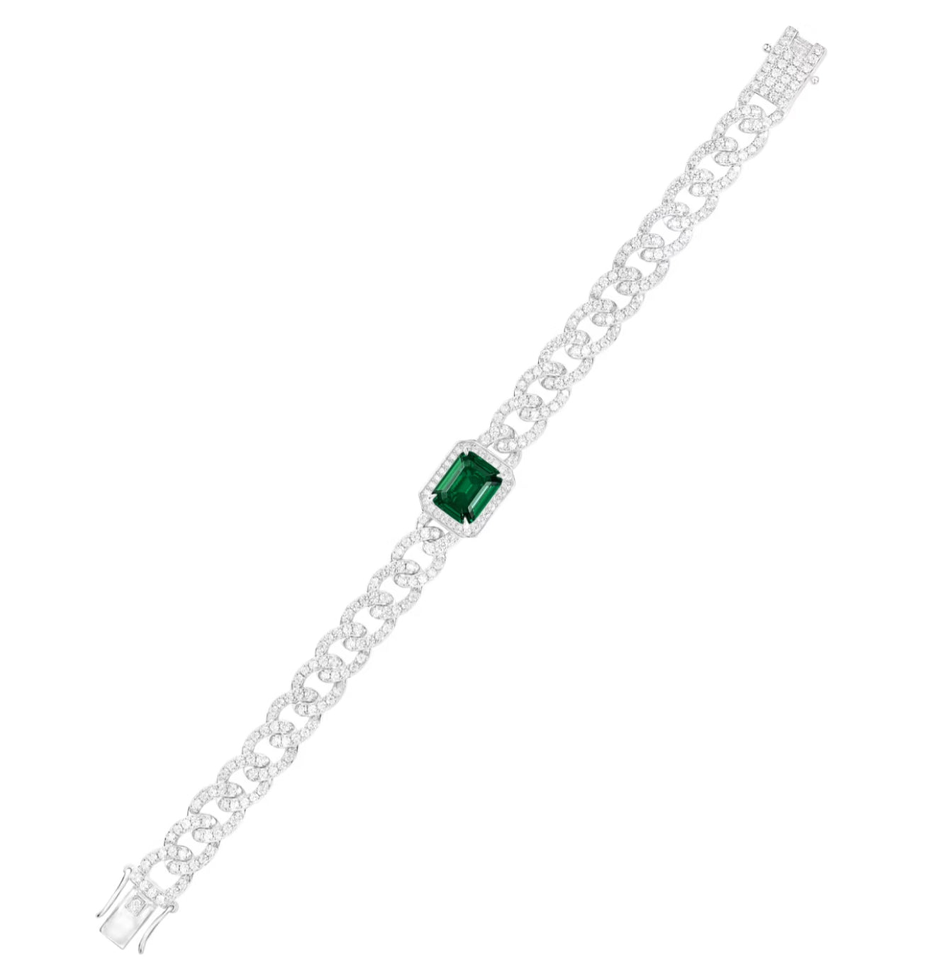 Emerald Ice Cuban Bracelet - Gem Vivi