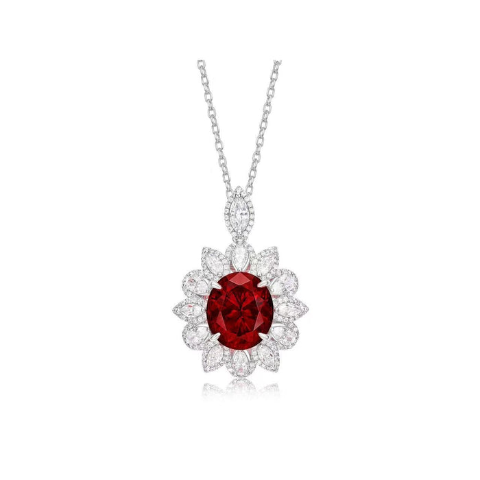 Evelyn Flower Halo Necklace - Gem Vivi
