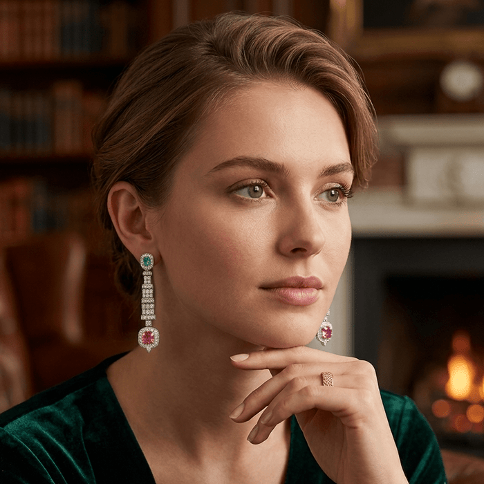 Garden Gala Sakura Pink Dangle Earrings - Gem Vivi