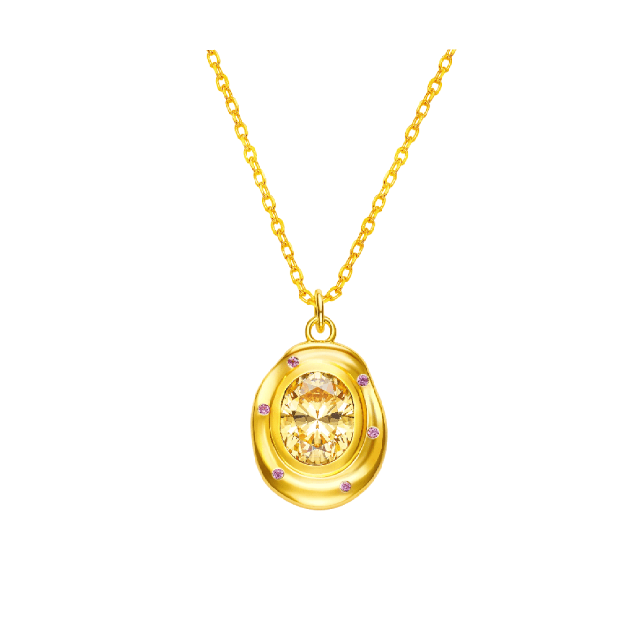 Gold Solaris Pendant Necklace - Gem Vivi