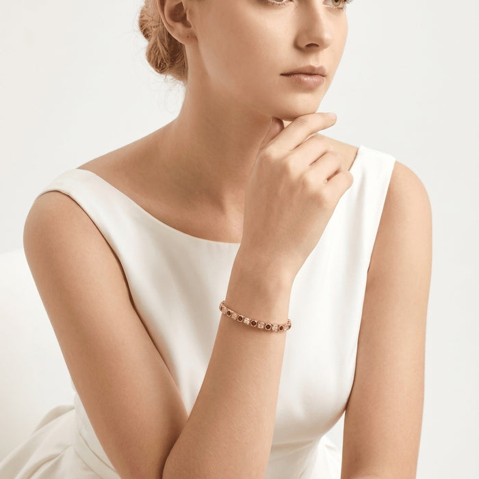 Golden Emerald Garden Tennis Bracelet - Gem Vivi