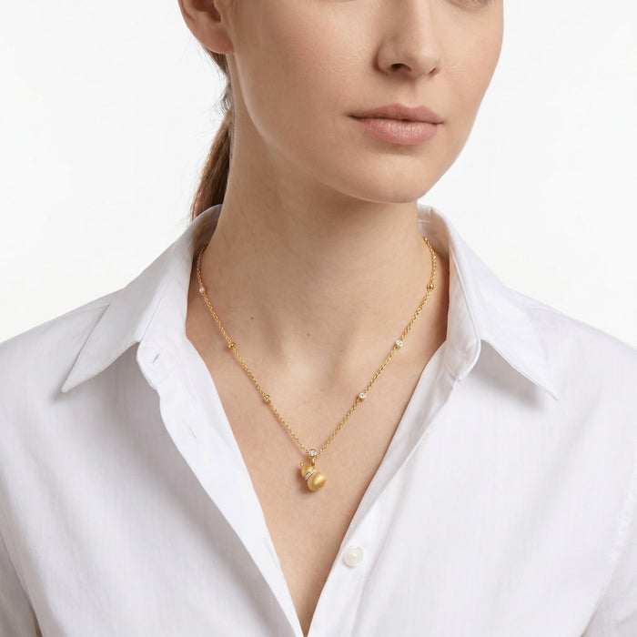 Golden Gourd Charm Necklace - Gem Vivi