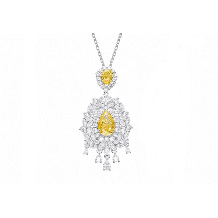 Golden Radiance Teardrop Pendant Necklace - Gem Vivi