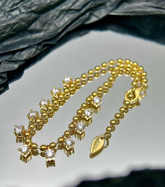 Golden Radiance Tiny Bead Bracelet - Gem Vivi