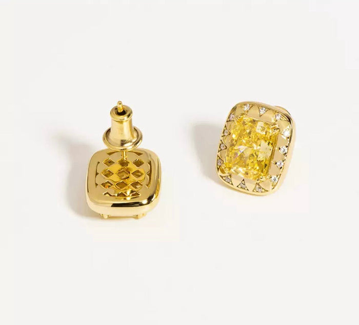 Golden Soleil Stud Earrings - Gem Vivi