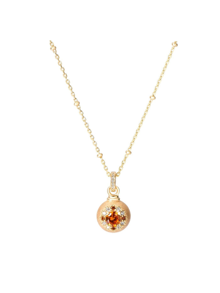 Honey Glow Solitaire Necklace - Gem Vivi