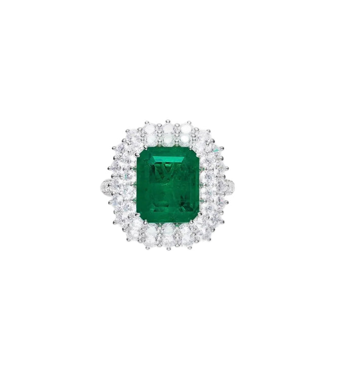 Imperial Emerald Garden Ring - Gem Vivi