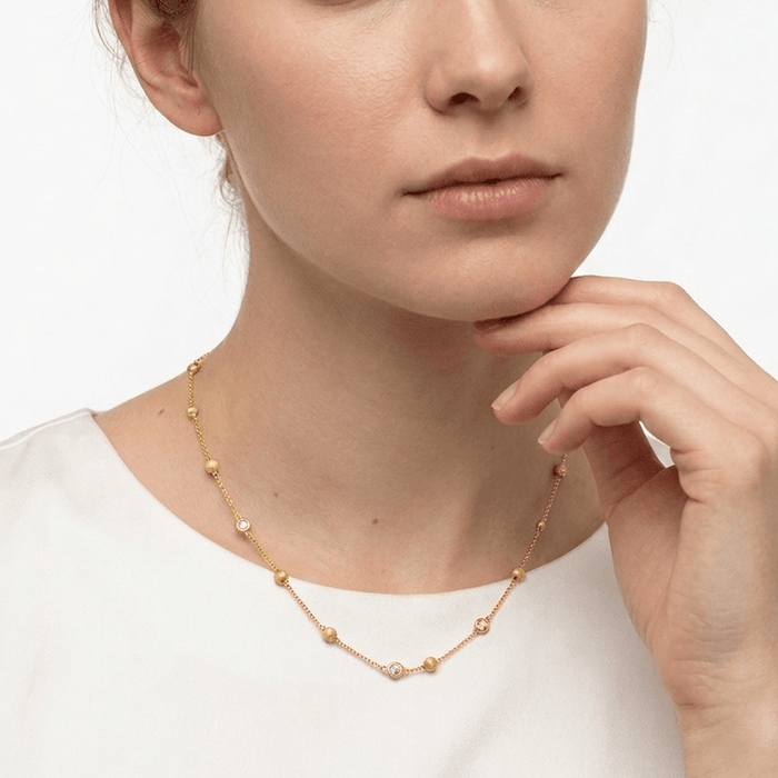 Lumi Bezel Shimmer Necklace - Gem Vivi
