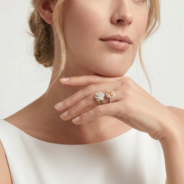 Petal Charm Ring Set - Gem Vivi