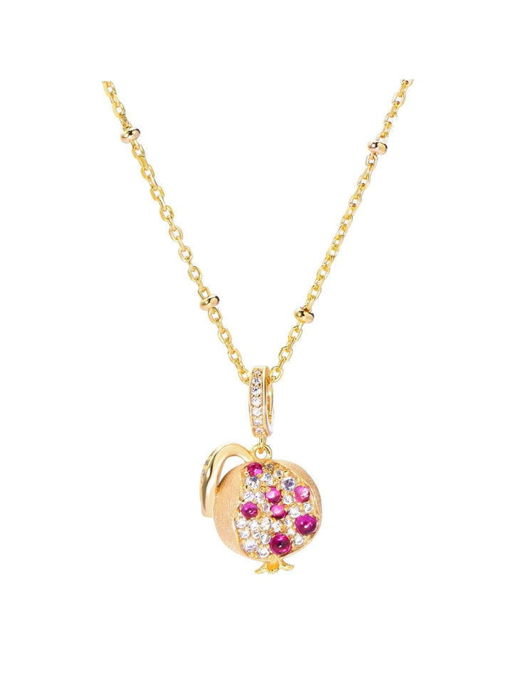 Pomegranate Red and White Necklace - Gem Vivi