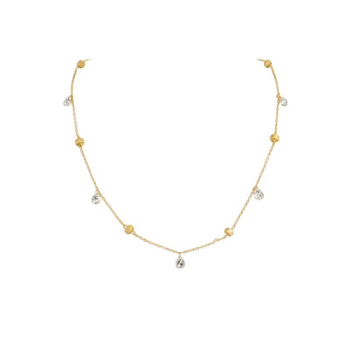 Raindrop Gold Necklace - Gem Vivi