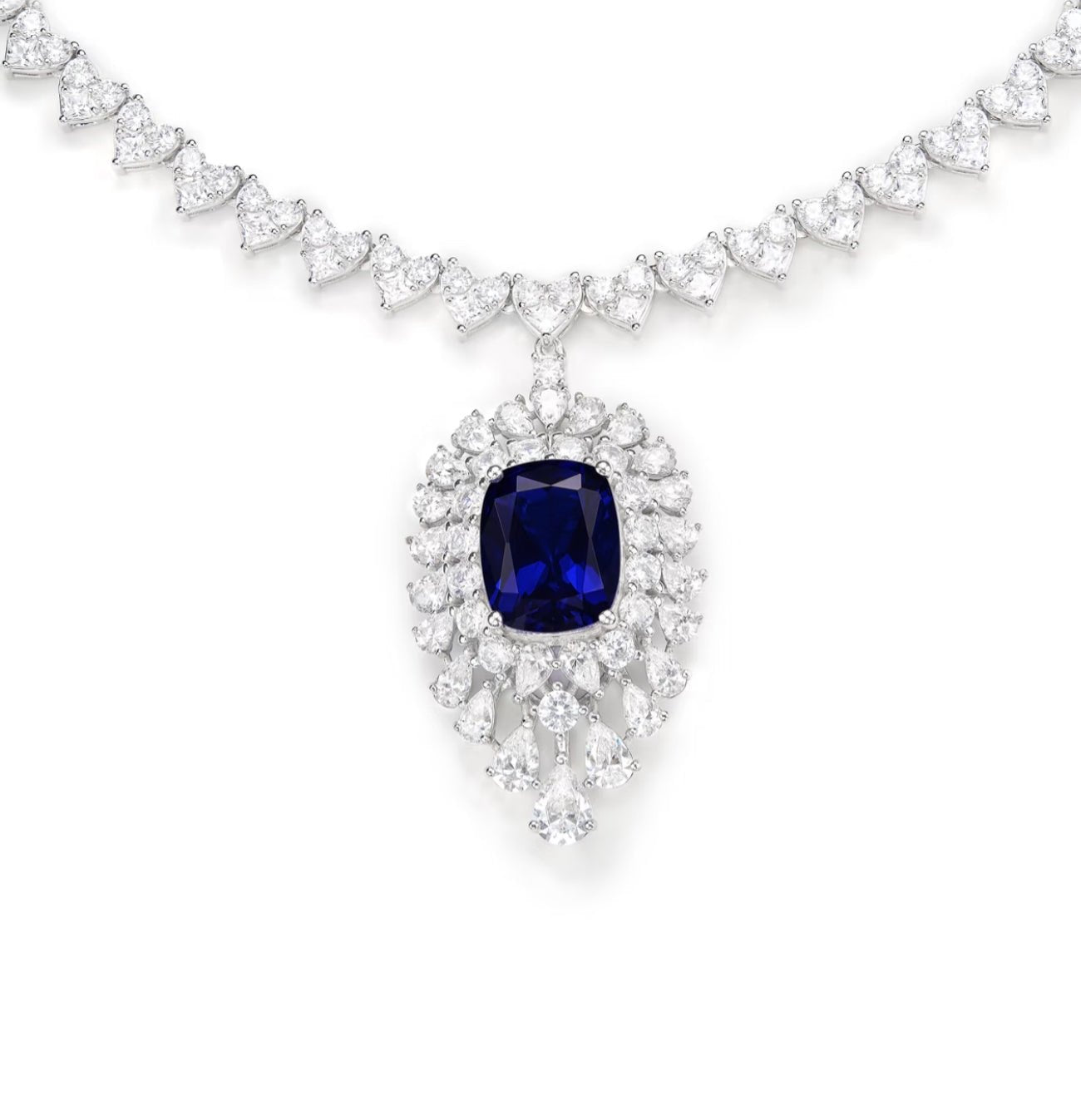 Royal Sapphire Eclipse Necklace - Gem Vivi