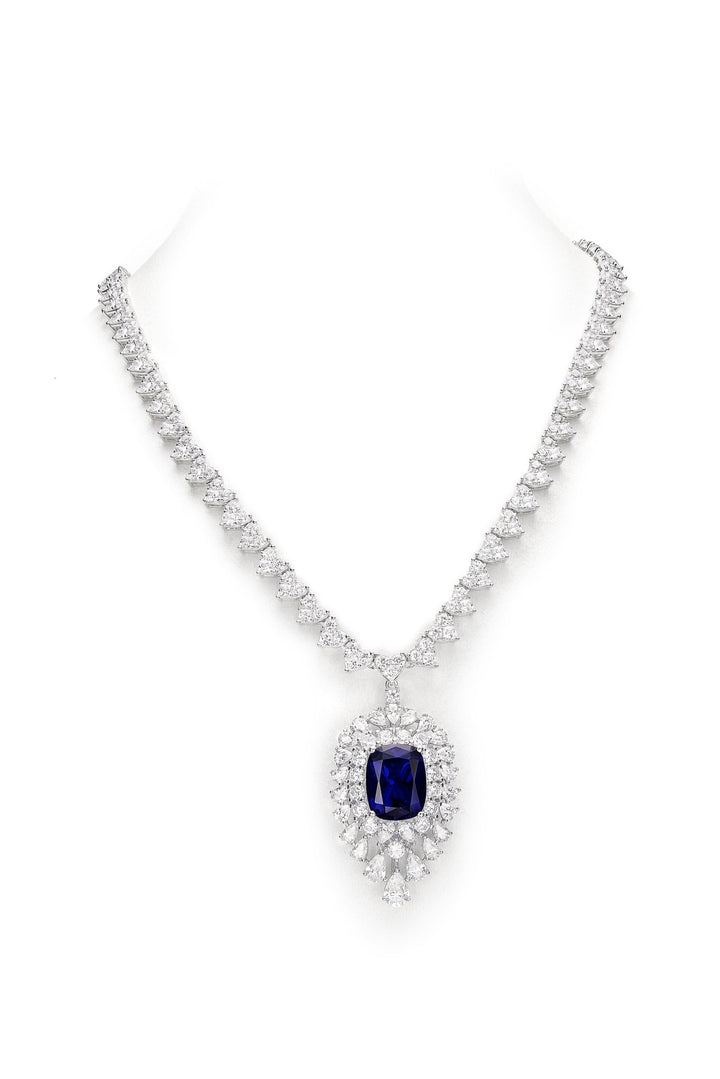 Royal Sapphire Eclipse Necklace - Gem Vivi