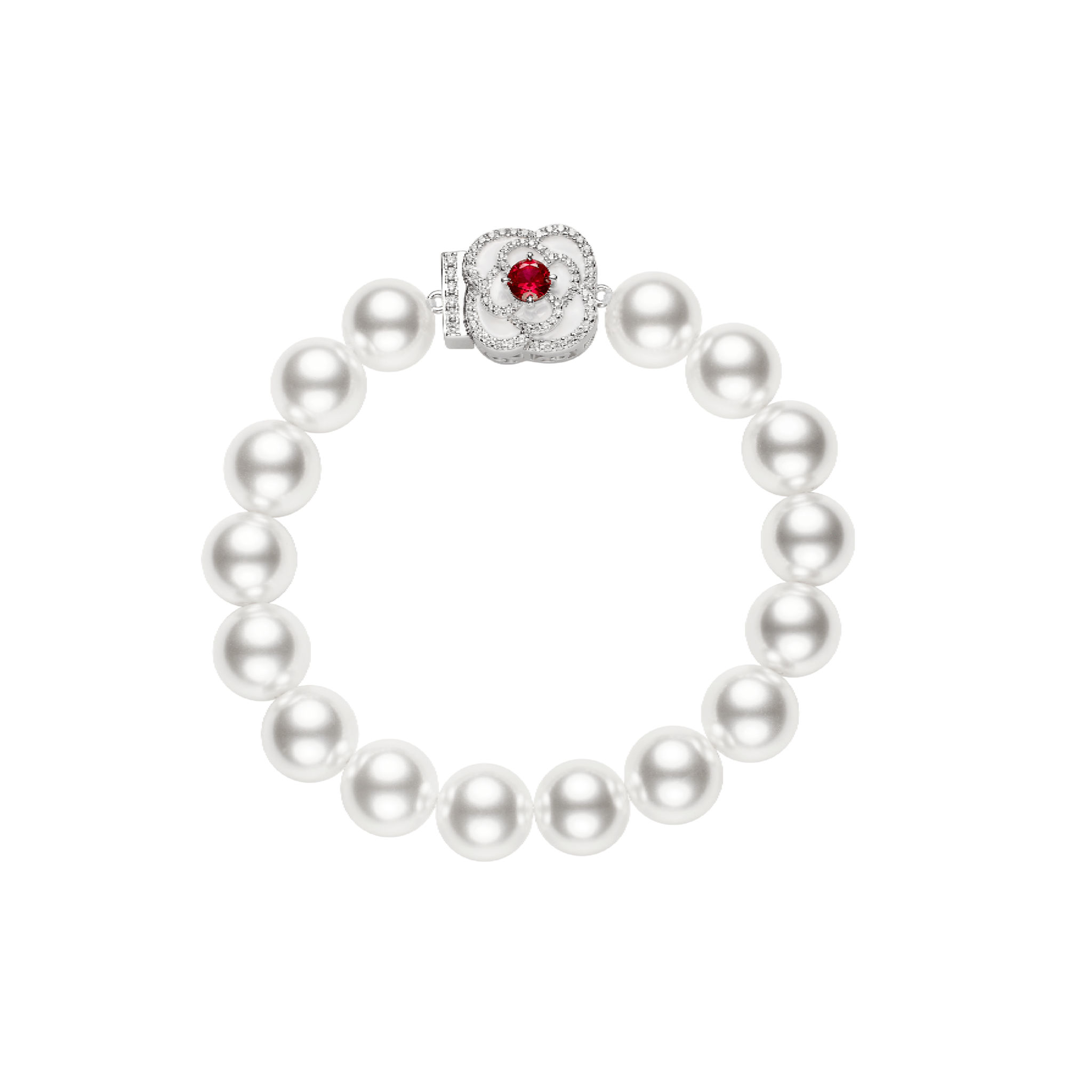 Ruby and Pearl Bracelet - Gem Vivi