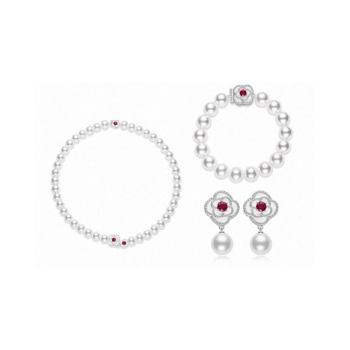 Ruby and Pearl Bracelet - Gem Vivi