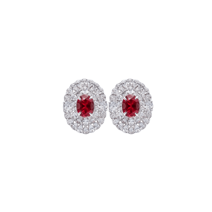 Ruby Radiance Stud Earrings - Gem Vivi