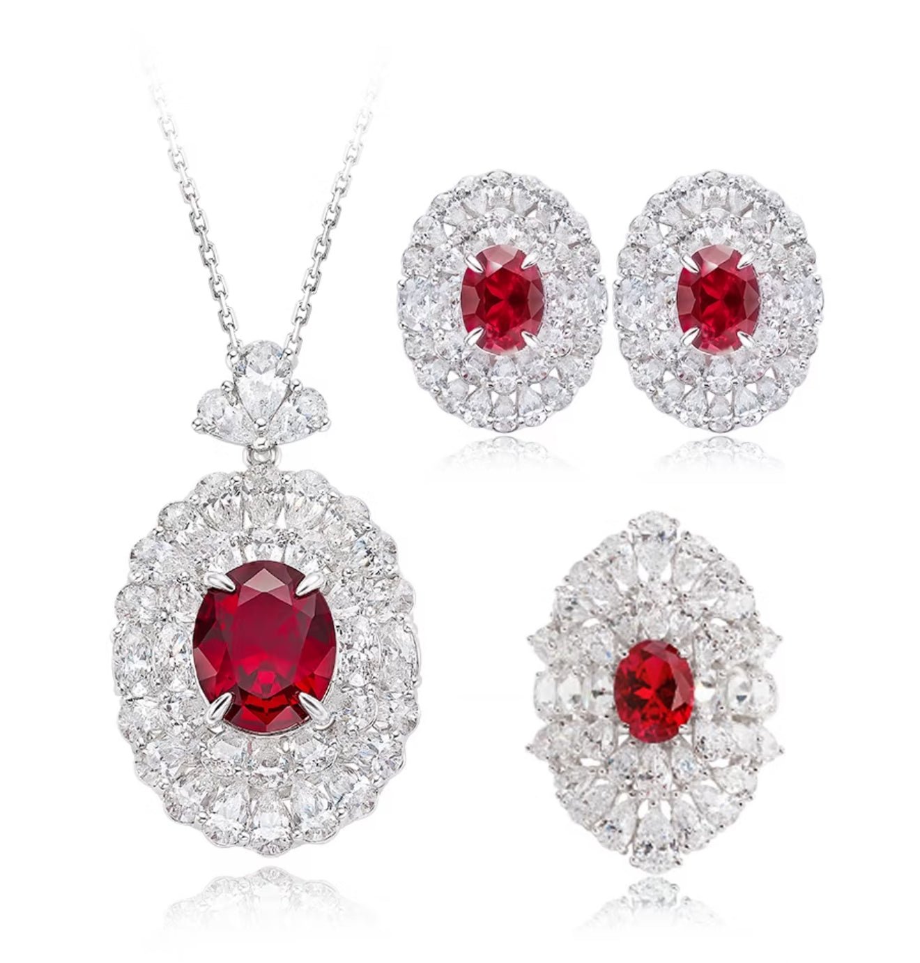 Ruby Radiance Stud Earrings - Gem Vivi