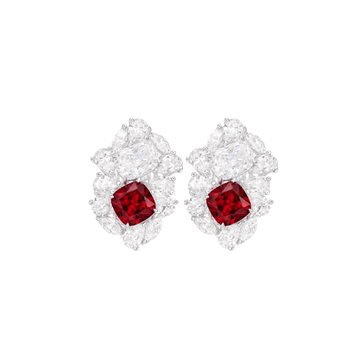 Scarlet Bloom Ruby Earrings - Gem Vivi