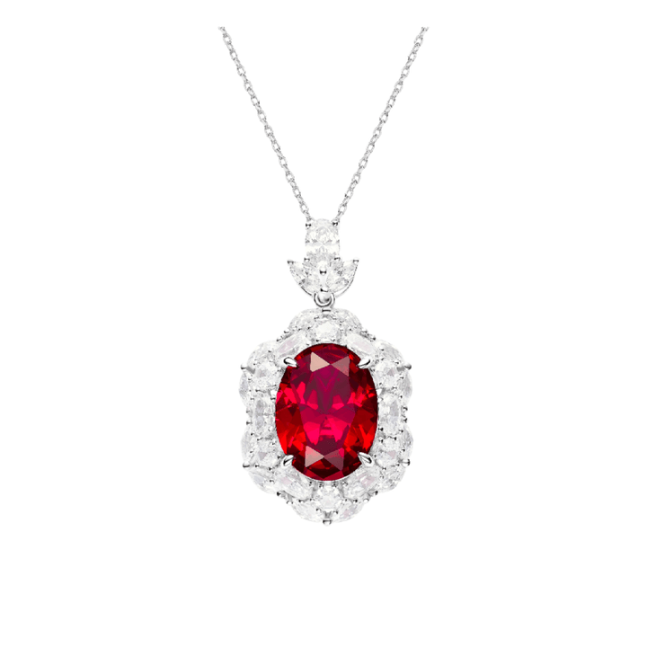 Scarlet Ruby Pendant Necklace - Gem Vivi
