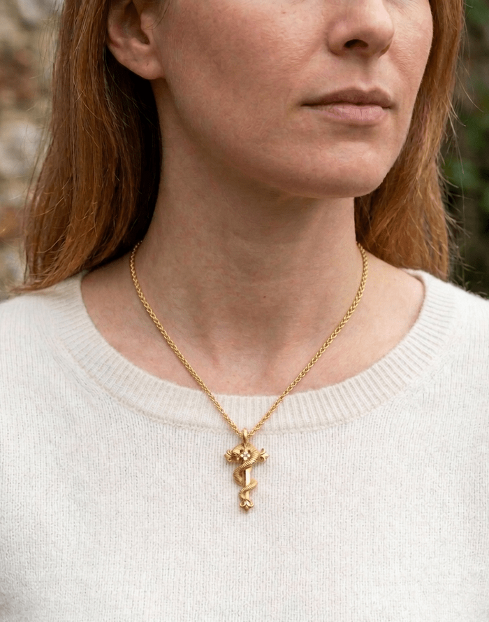 Serpent Crest Necklace - Gem Vivi