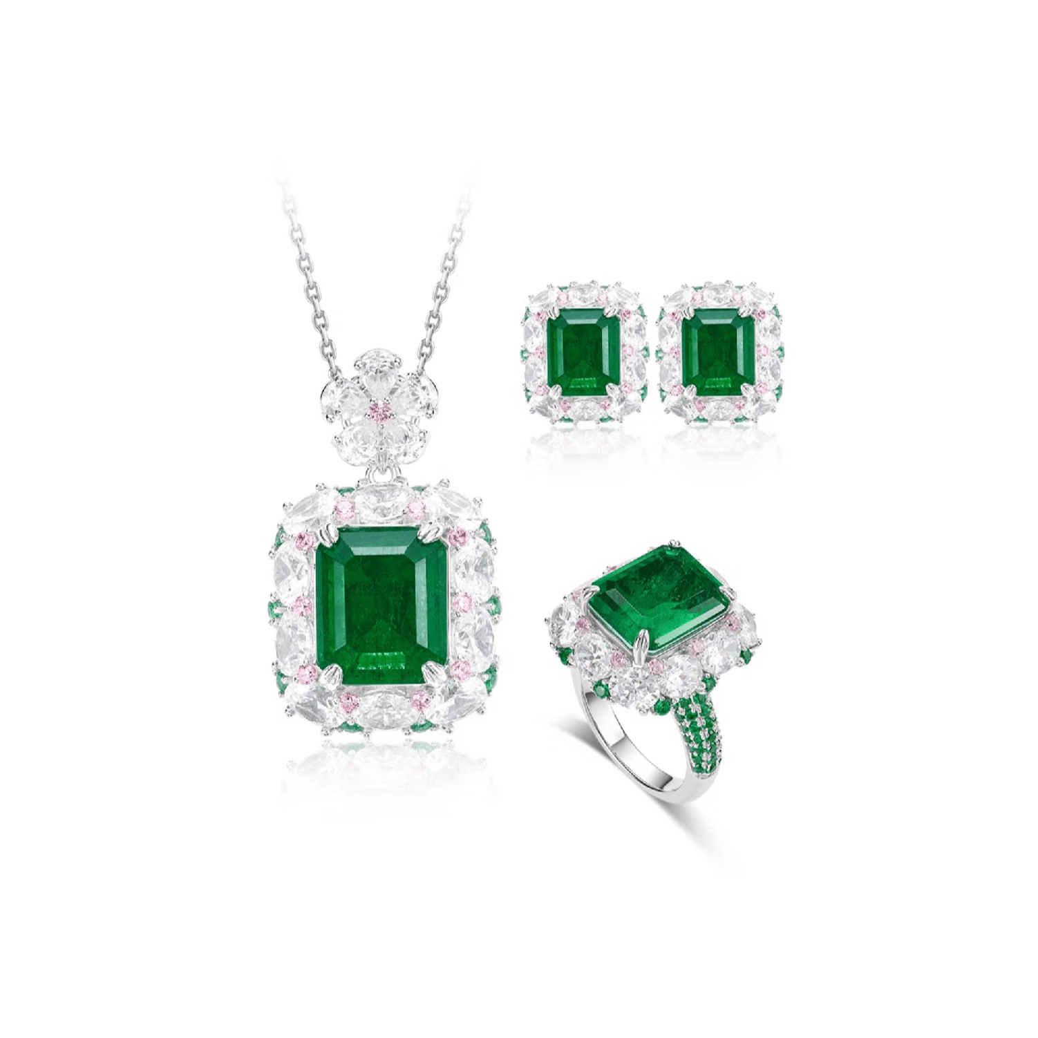 Verdant Emerald Stud Earrings - Gem Vivi