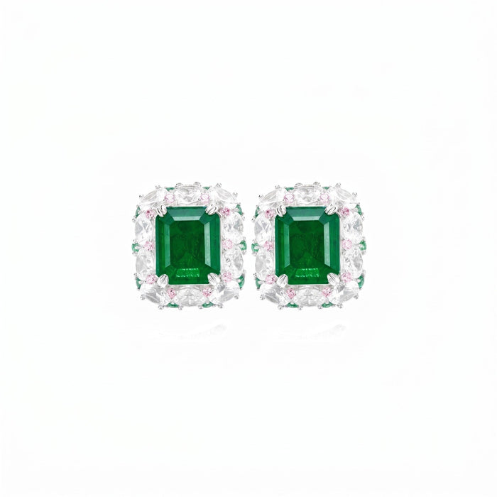 Verdant Emerald Stud Earrings