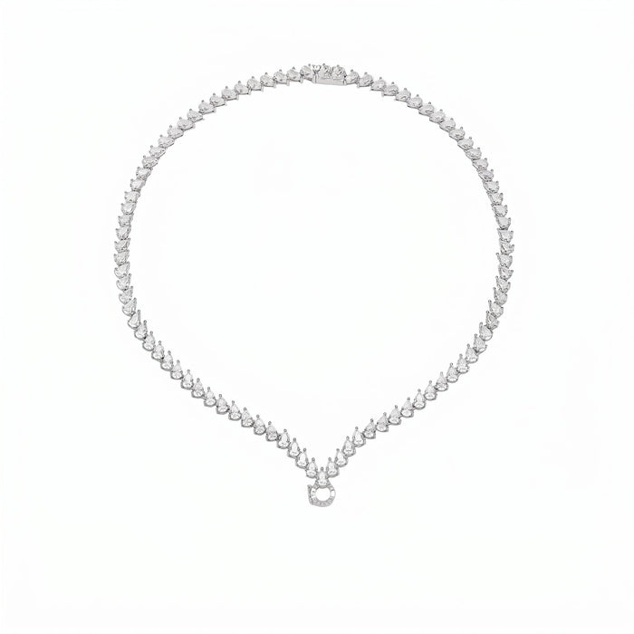 White Luxe Drop Loop Chain - Gem Vivi