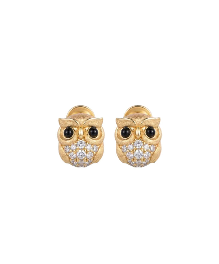 Wise Owl Stud Earrings - Gem Vivi