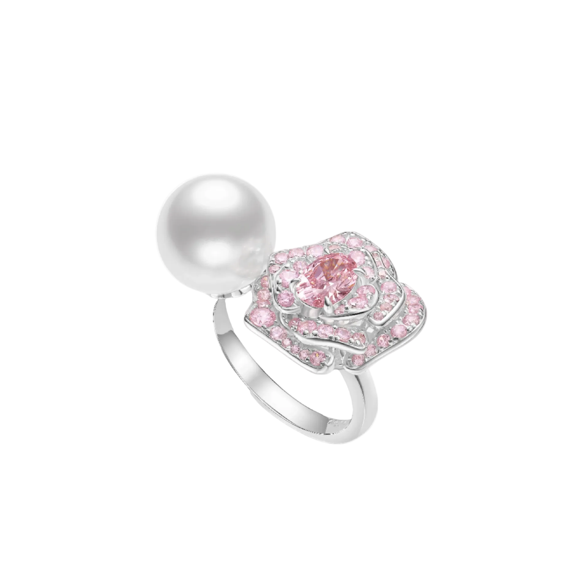Angel's Rose Pearl Drop Rings - Gem Vivi