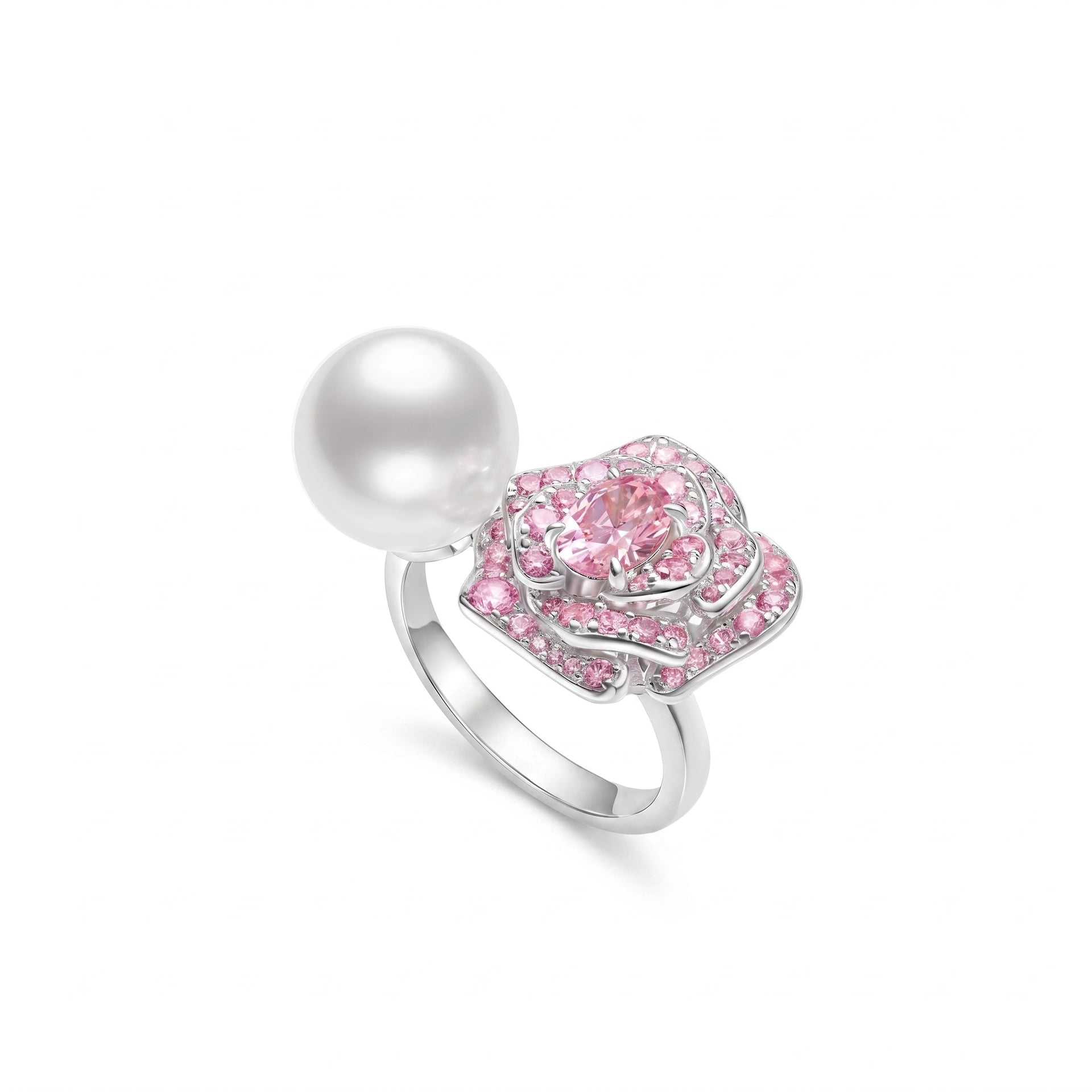 Angel's Rose Pearl Drop Rings - Gem Vivi