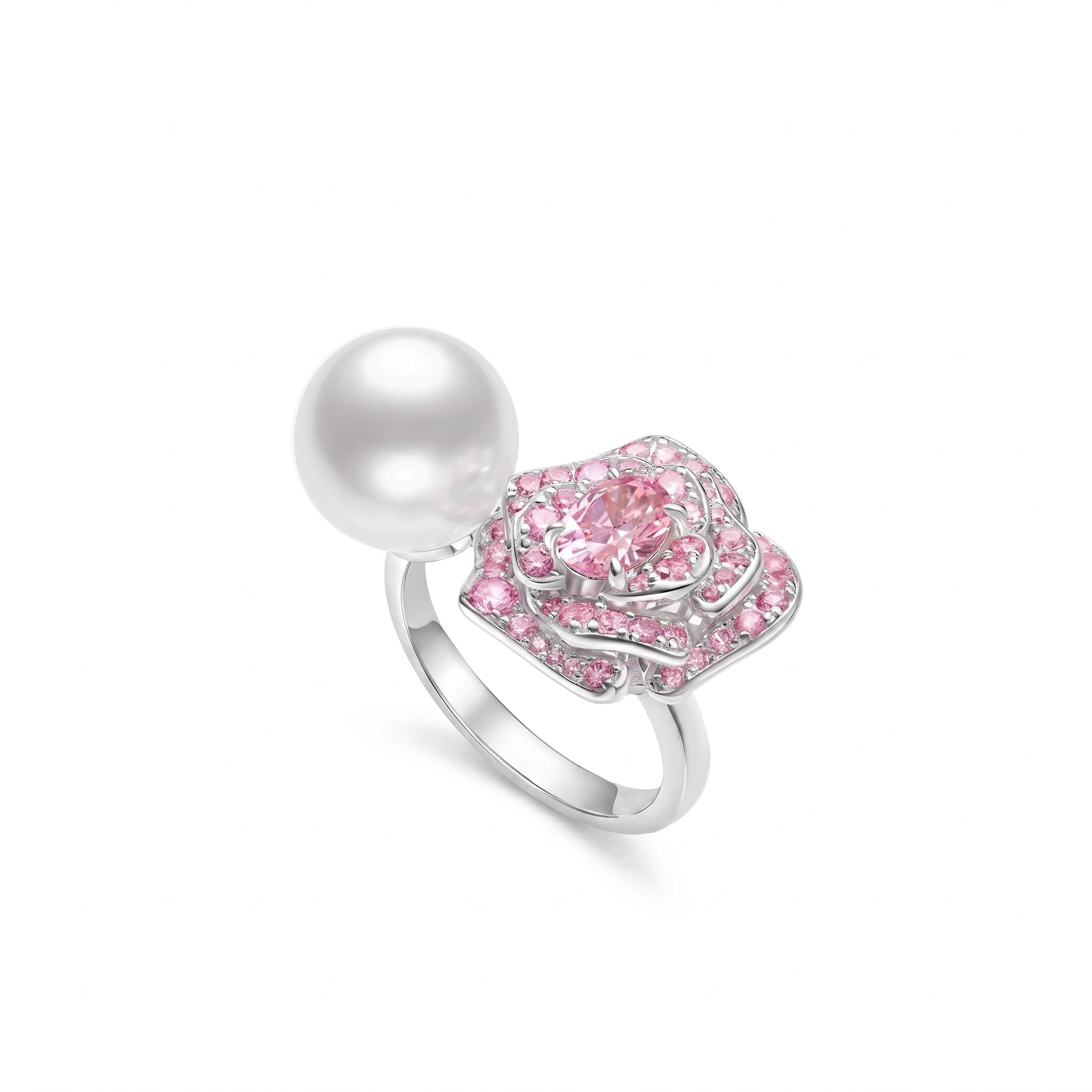 Angel's Rose Pearl Drop Rings - Gem Vivi
