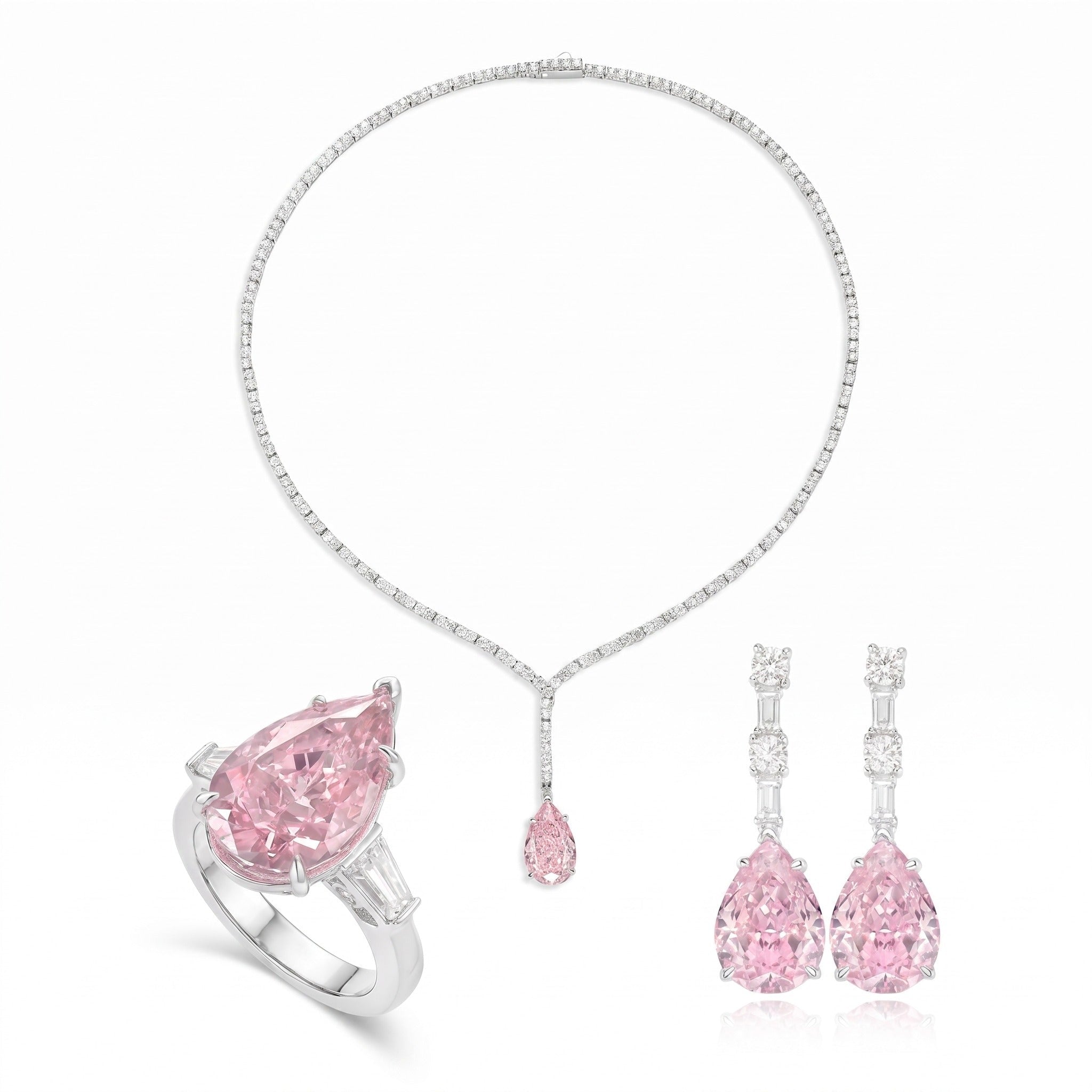 Angel's Tear Sakura Pink Dangle Earrings - Gem Vivi
