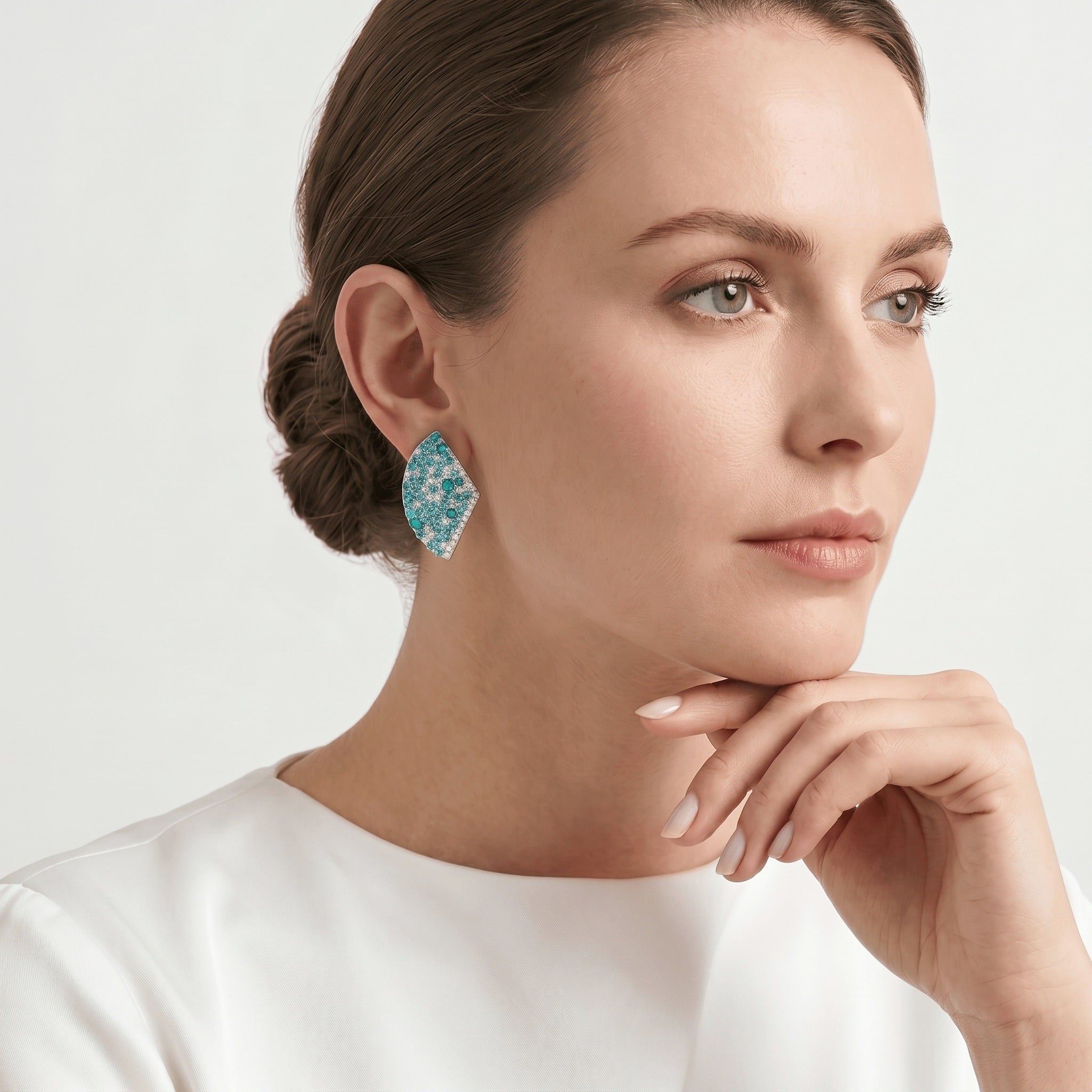 Aqua Ocean Mirage Earrings - Gem Vivi