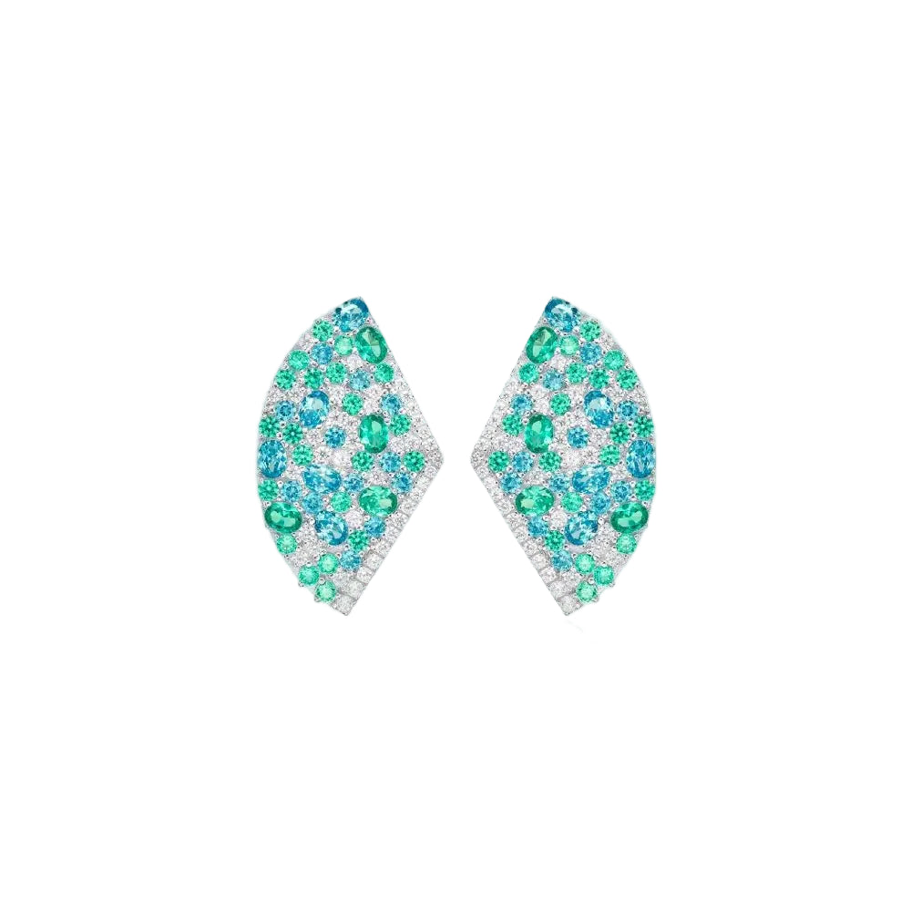 Aqua Ocean Mirage Earrings - Gem Vivi