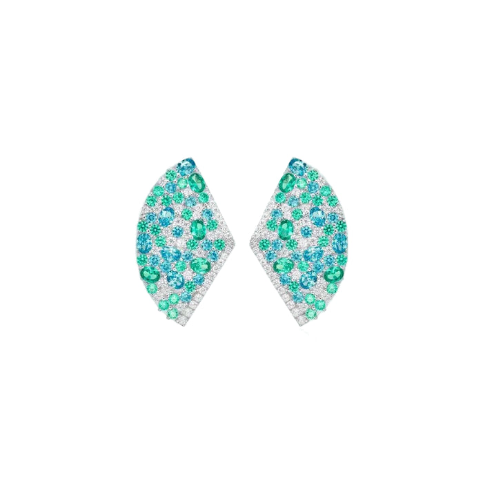 Aqua Ocean Mirage Earrings - Gem Vivi